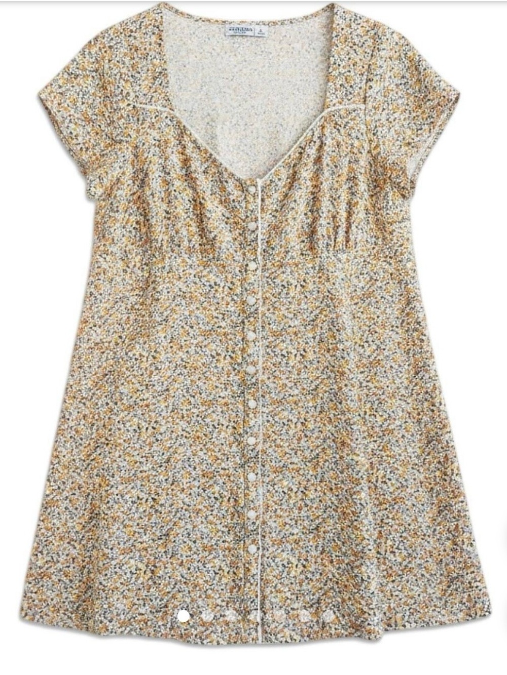 Arizona Jean co Floral Button-Front Mini Dress L